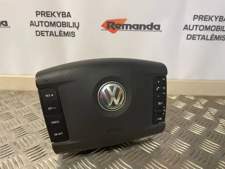 Volkswagen Touareg I (2002 - 2010) 7L6880201CT Подушка безопасности руля — фото 1