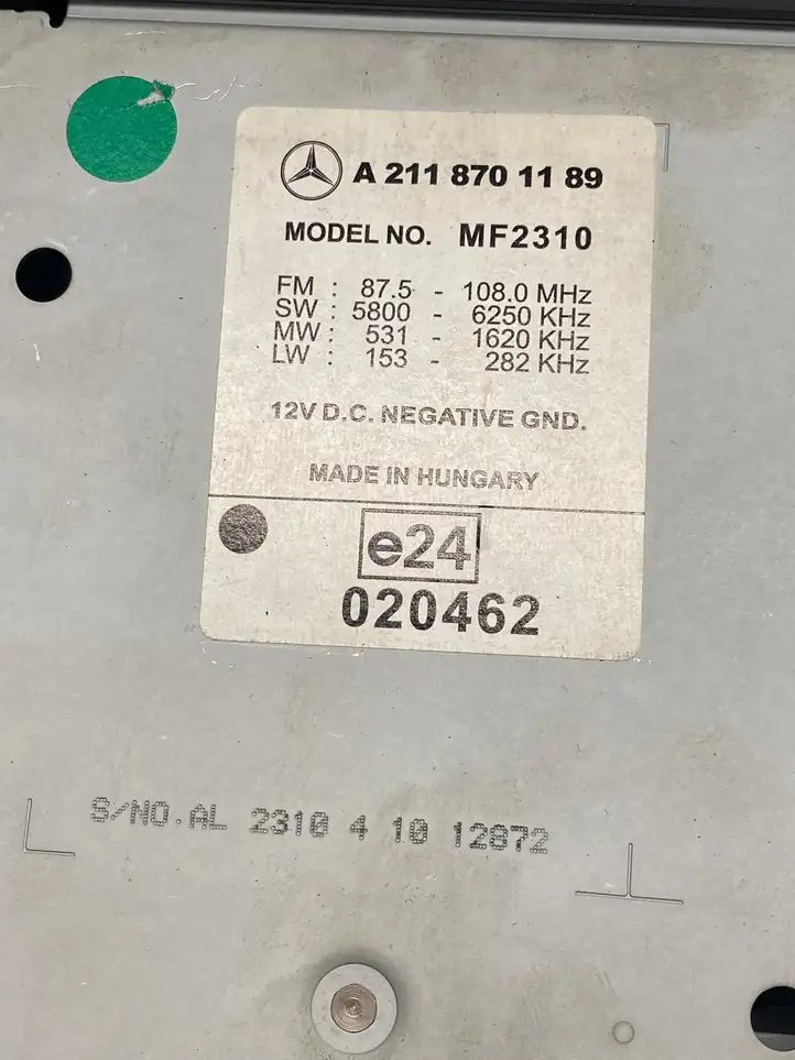 Mercedes-Benz E W211 (2002 - 2009) A2118701189 Магнитола / мультимедийная система — фото 6