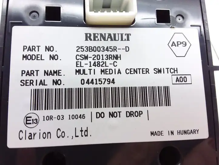 Renault Laguna III (2007 - 2015) 253B00345R Контроллер мультимедийной системы — фото 4