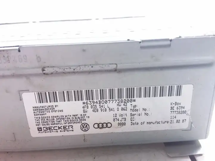 Audi A6 S6 C6 4F (2004 - 2008) 4F0035541L Магнитола / мультимедийная система — фото 5