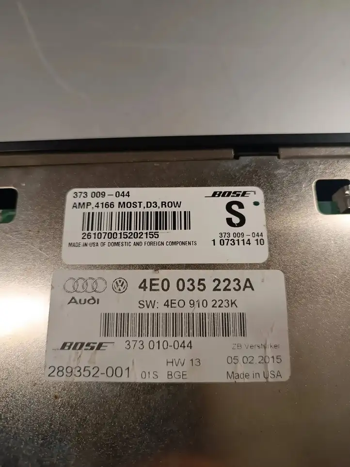 Audi A8 S8 D3 4E (2005 - 2007) 4E0035223A Проводка аудиосистемы — фото 5