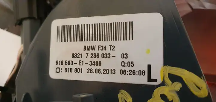 BMW 3 GT F34 (2013 - 2017) 618873L Задний фонарь в крышке багажника — фото 3