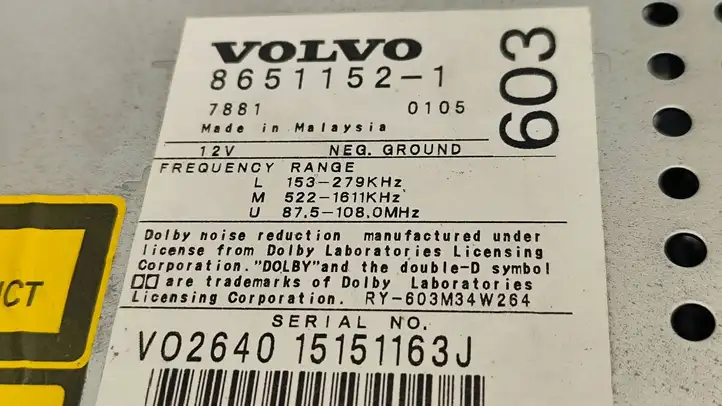 Volvo V70 (2000 - 2004) 86511521 Магнитола / мультимедийная система — фото 3