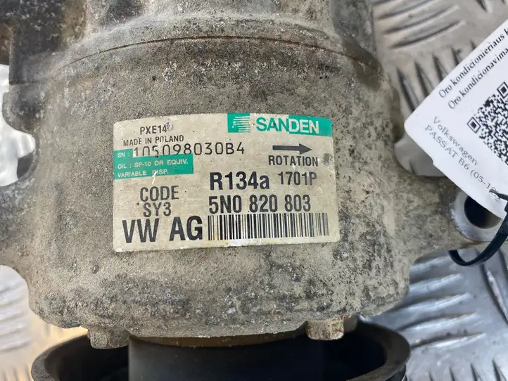 Volkswagen PASSAT B6 (2005 - 2010) 5N0820803 Компрессор (насос) кондиционера воздуха — фото 4