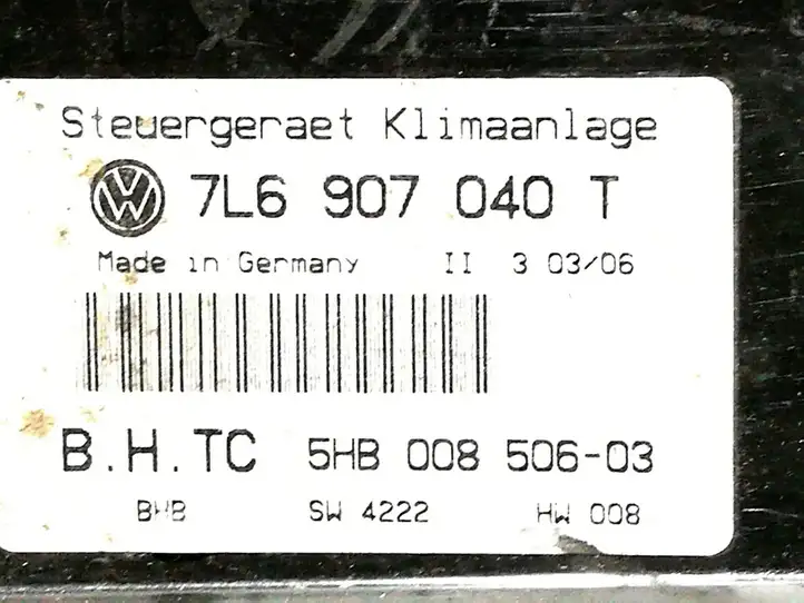 Volkswagen Touareg I (2002 - 2010) 7L6907040T Блок управления климат-контролем — фото 4