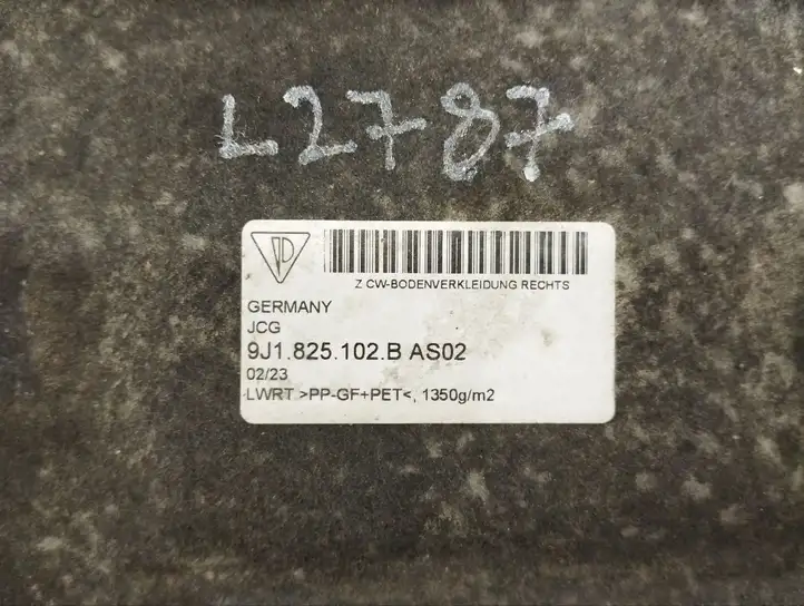 Porsche Taycan 9J1 (2019 - ) 9J1825102B Боковая защита днища — фото 5