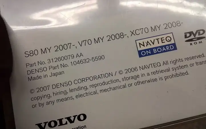 Volvo V70 (2007 - 2013) 31260079 Навигационные карты CD/DVD — фото 5