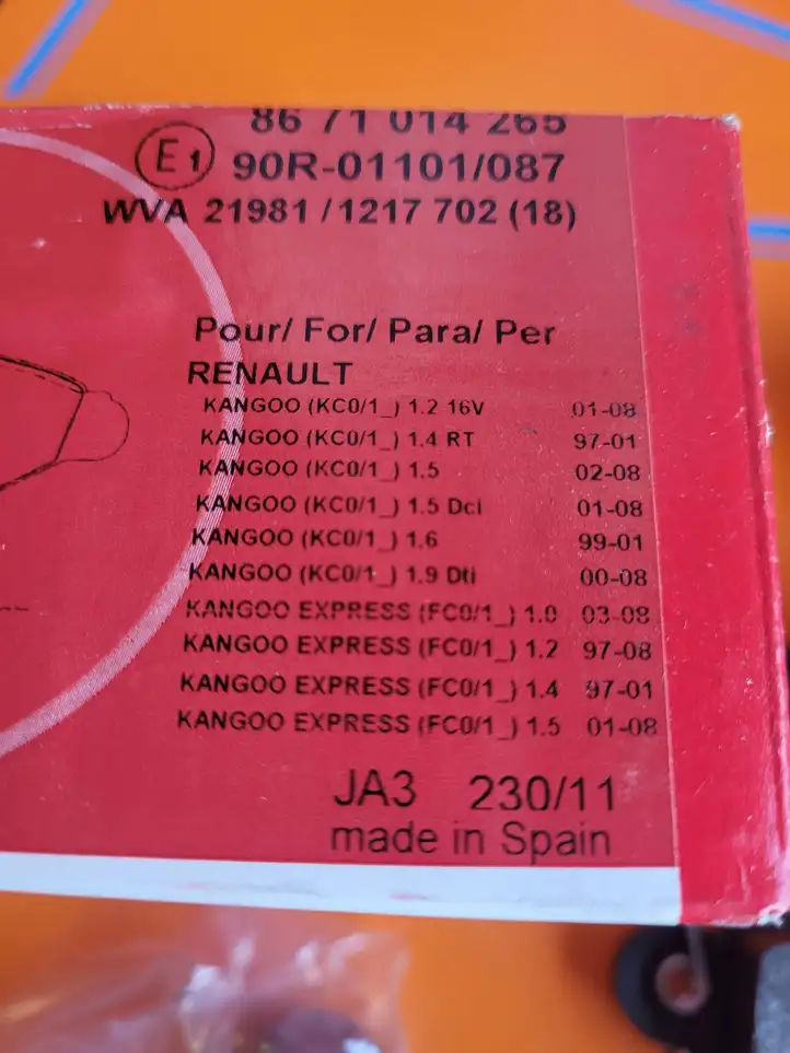 Renault Kangoo I (2003 - 2008) 8671014265 Передние тормозные колодки — фото 2