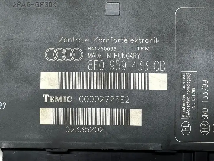 Audi A4 S4 B7 8E 8H (2004 - 2009) 8E0959433CD Модуль комфорта — фото 2
