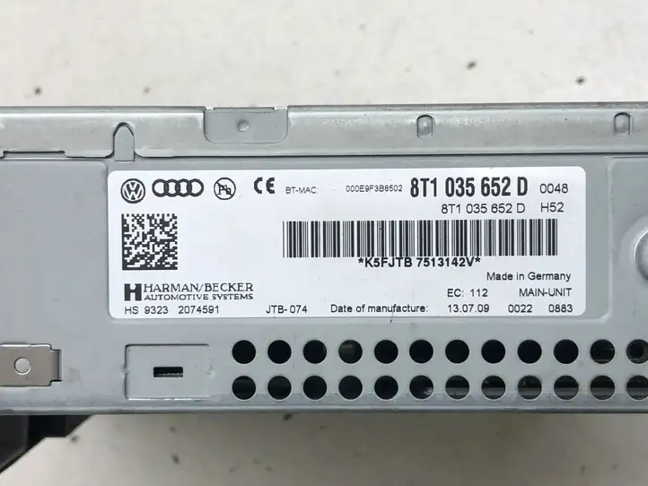Audi A4 S4 B8 8K (2007 - 2011) 8T1035652D Магнитола / мультимедийная система — фото 2