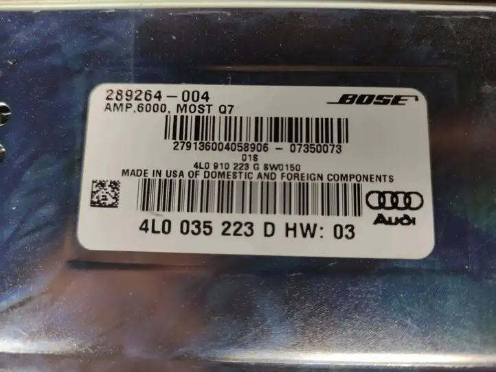 Audi Q7 4L (2005 - 2009) 4L0035223D Усилитель звука — фото 4