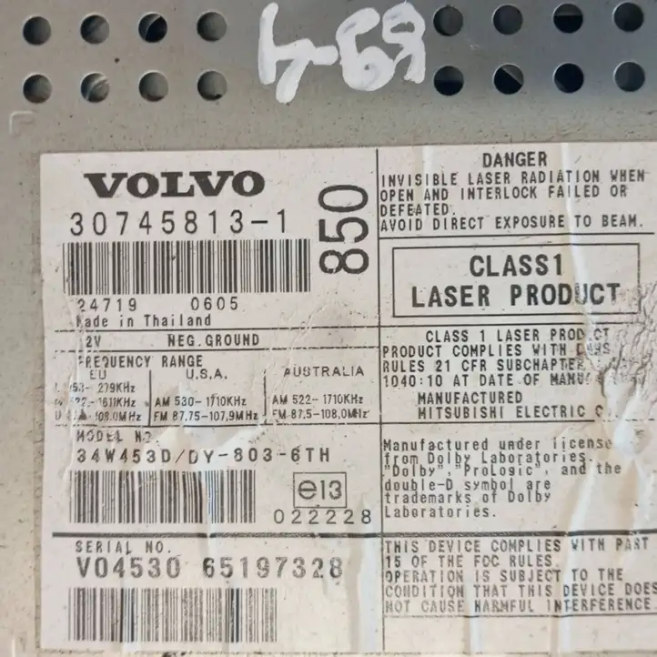 Volvo V70 (2004 - 2007) 307458131 Магнитола / мультимедийная система — фото 2