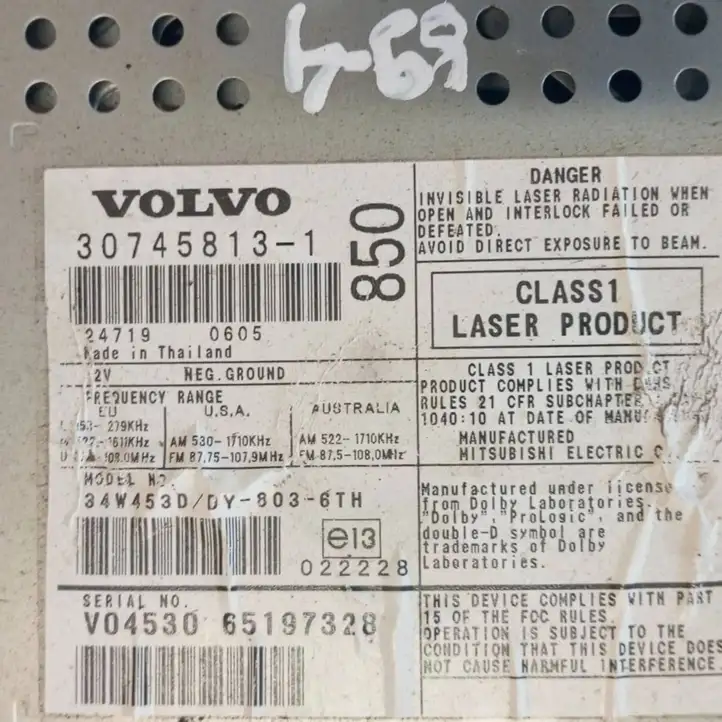 Volvo V70 (2004 - 2007) 307458131 Магнитола / мультимедийная система — фото 6