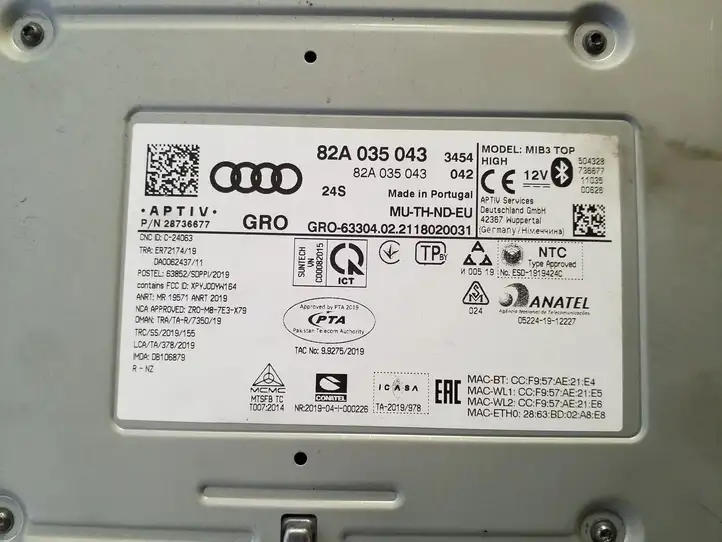 Audi Q3 F3 (2018 - ) 82A035043 Магнитола / мультимедийная система — фото 9