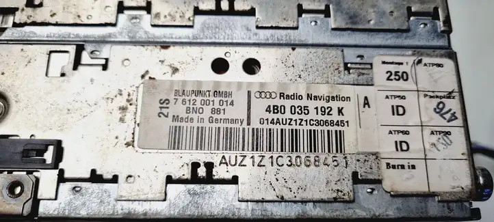 Audi A6 S6 C5 4B (2001 - 2004) 4B0035192K Магнитола / мультимедийная система — фото 3