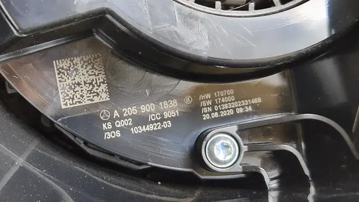Mercedes-Benz C W205 (2014 - 2021) A2059001838 Контактное кольцо SRS — фото 4