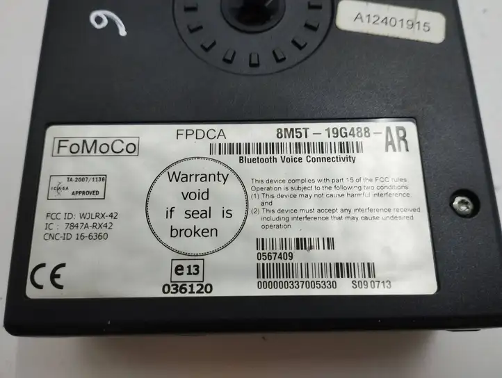 Ford Galaxy (2010 - 2015) 8M5T19G488AD Bluetooth модуль — фото 2