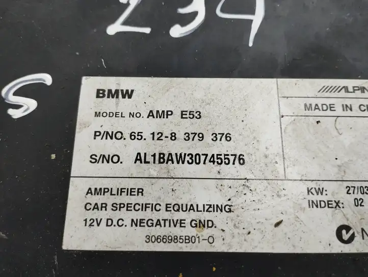 BMW X5 E53 (1999 - 2006) 8379376 Усилитель звука — фото 2