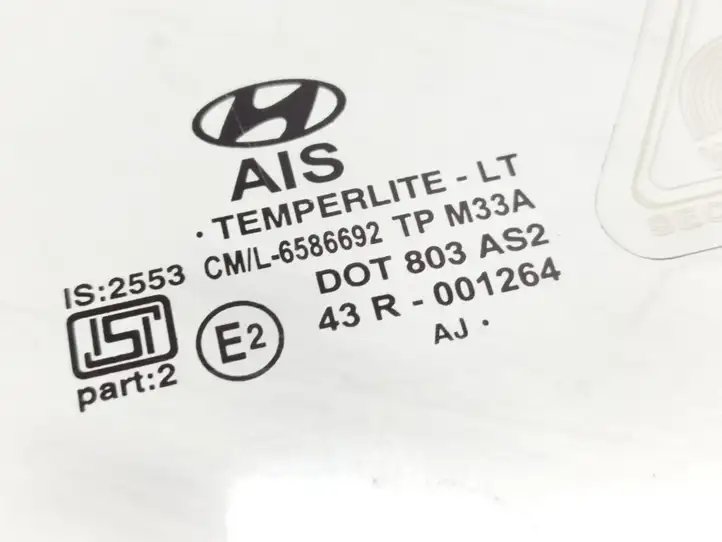 Hyundai i20 (PB PBT) (2008 - 2012) 43R001264 Стекло передней двери — фото 4