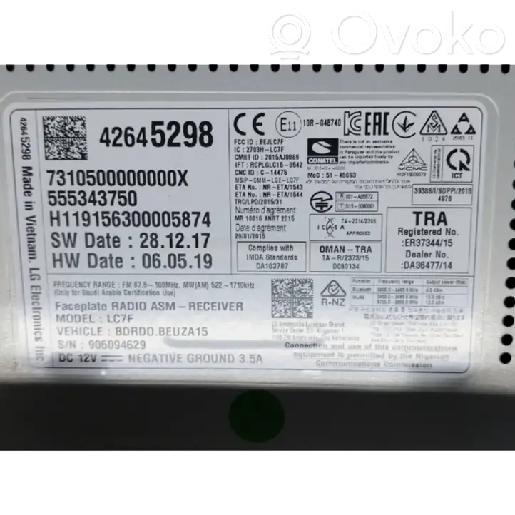Opel Corsa E (2014 - 2019) 42645298 Магнитола / мультимедийная система — фото 9