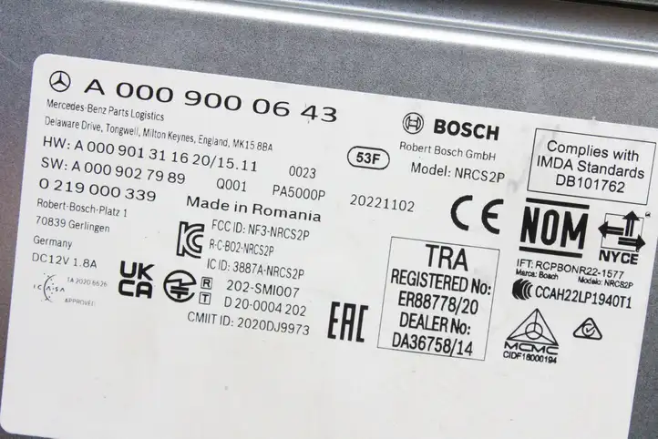 Mercedes-Benz EQS V297 (2021 - ) A0009000643 Блок управления парктрониками — фото 4