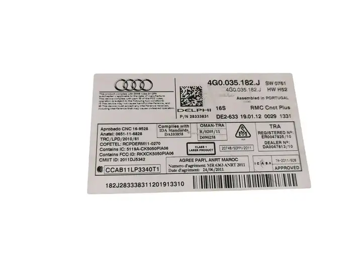Audi A6 C7 (2011 - 2014) 4G0035182J Магнитола / мультимедийная система — фото 8