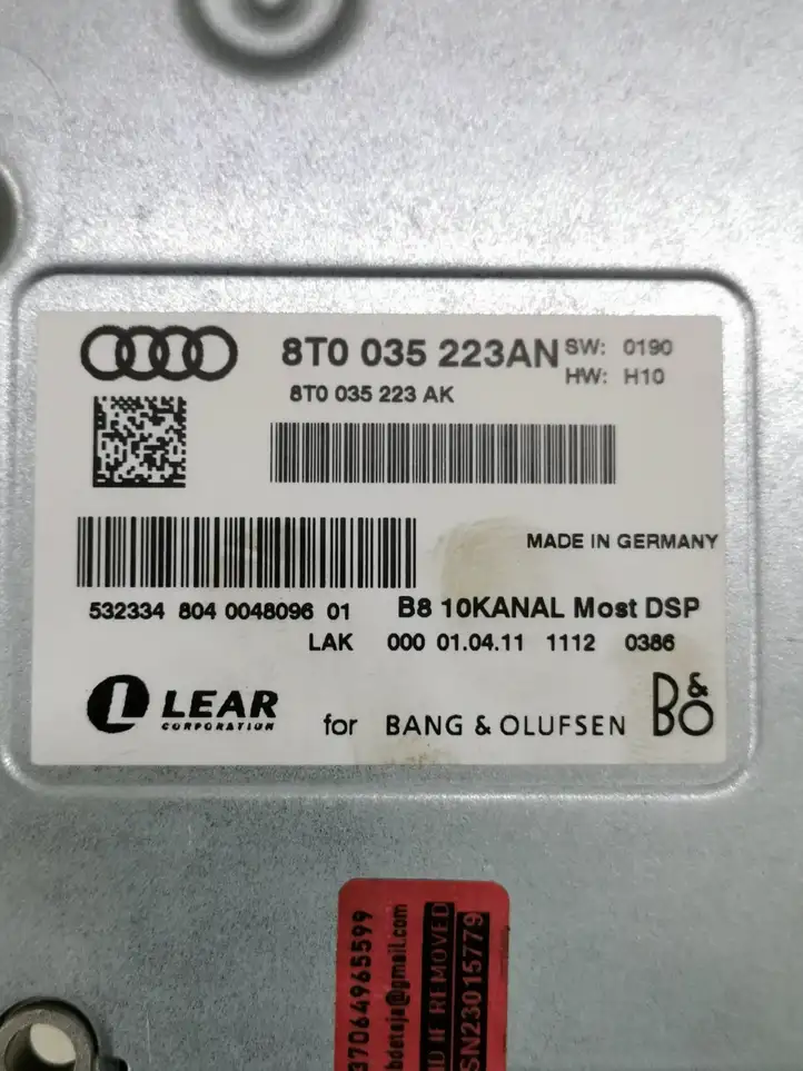 Audi A4 S4 B8 8K (2011 - 2015) 8T0035223AK Усилитель звука — фото 5