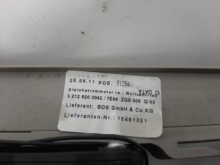 Mercedes-Benz E W212 (2009 - 2016) A2128203042 Электрическая шторка заднего стекла — фото 7
