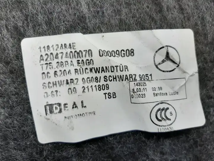 Mercedes-Benz C W204 (2007 - 2014) A2047400070 Обшивка багажника — фото 3