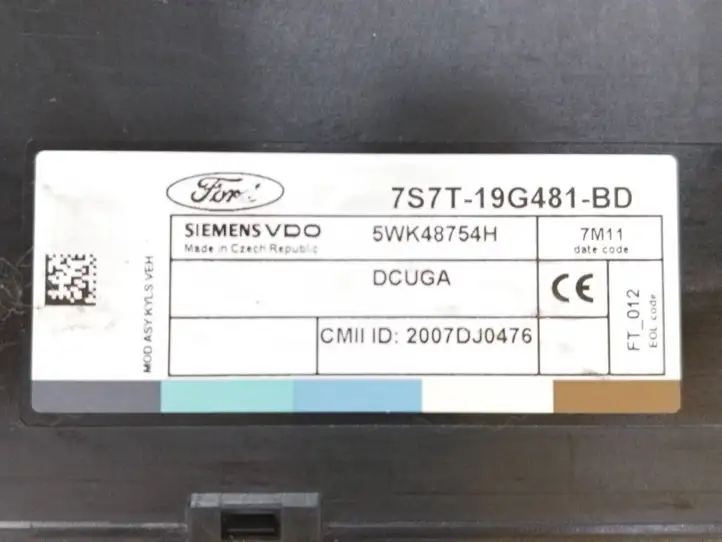 Ford Mondeo MK IV (2007 - 2014) 7S7T19G481BD Модуль комфорта — фото 5
