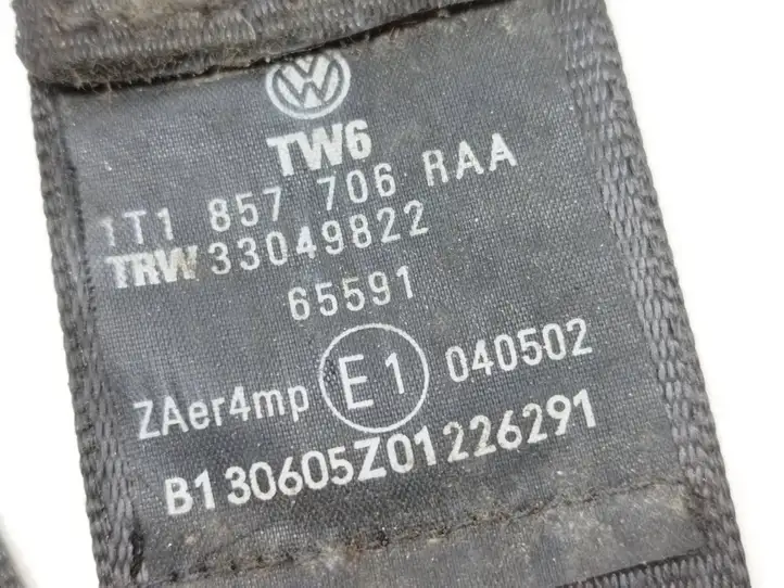 Volkswagen Touran I (2003 - 2010) 1T1857706 Передний ремень безопасности — фото 7