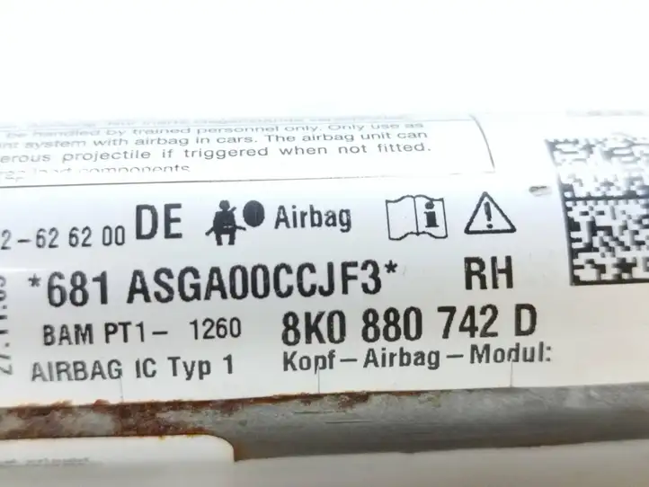 Audi A4 S4 B8 8K (2007 - 2011) 8K0880742D Боковая подушка безопасности шторка — фото 5