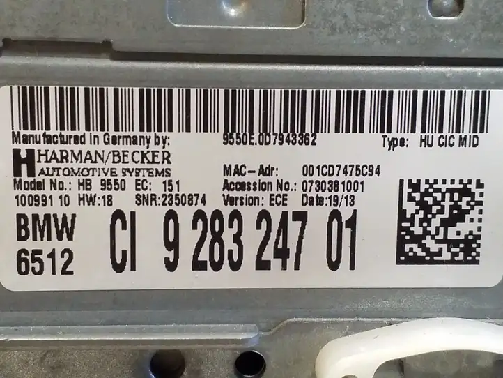 BMW X1 E84 (2009 - 2015) 65129283247 Магнитола / мультимедийная система — фото 2