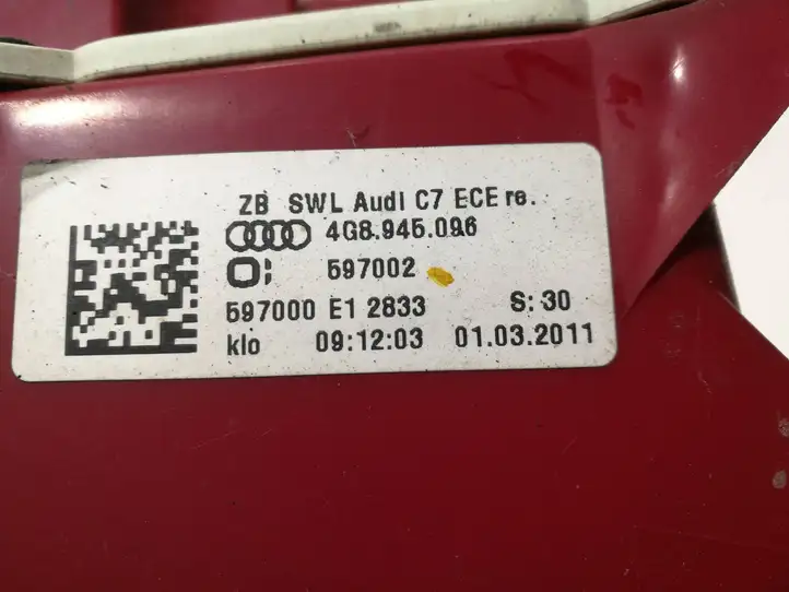 Audi A7 S7 4G (2010 - 2014) 4G8945096 Комплект задних фонарей — фото 9