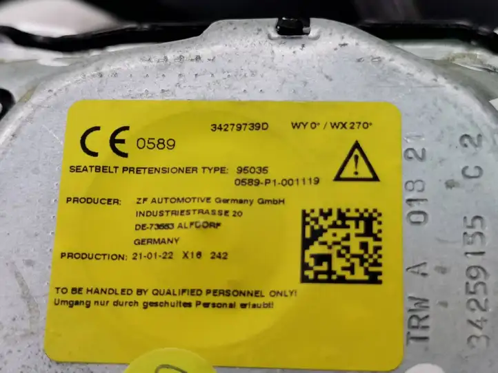 Audi A3/S3 8Y (2020 - ) 34279739D Задний ремень безопасности — фото 3