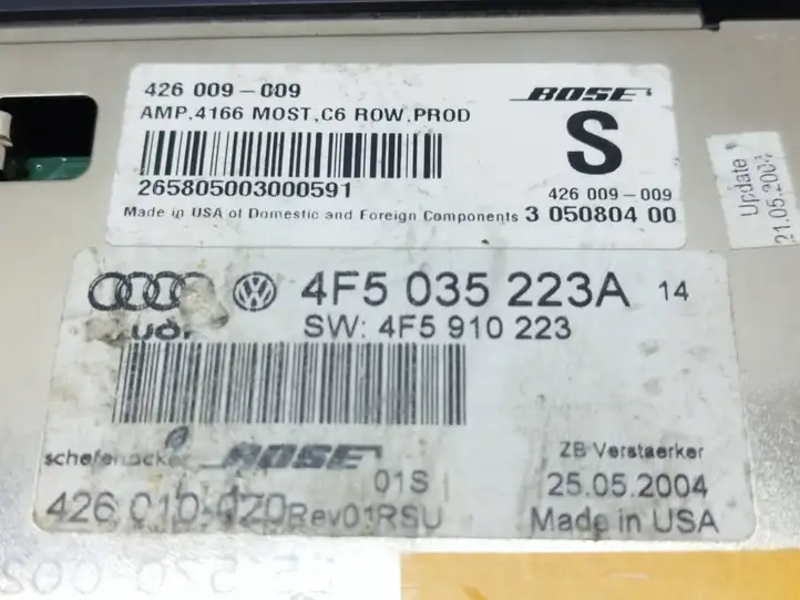 Audi A6 S6 C6 4F (2004 - 2008) 4F5035223A Усилитель звука — фото 6
