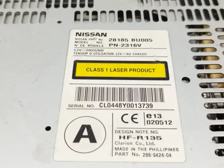 Nissan Almera (2000 - 2006) 28185BU005 Магнитола / мультимедийная система — фото 2