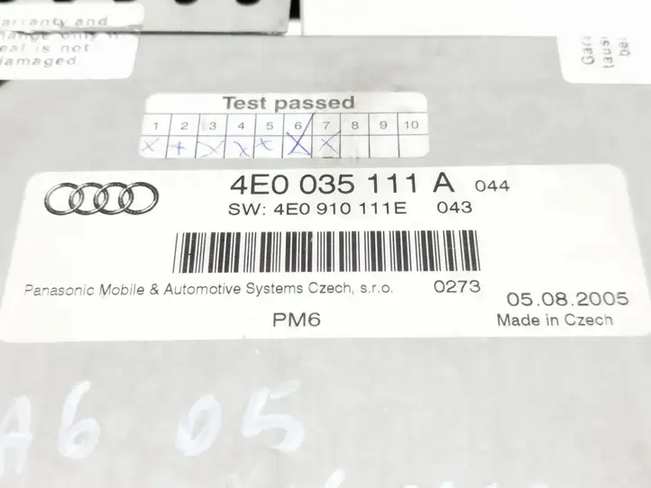 Audi A6 S6 C6 4F (2004 - 2008) 4E0035111A CD/DVD чейнджер — фото 7