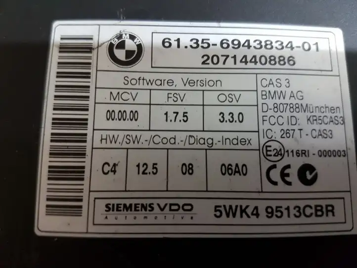 BMW 5 E60 E61 (2004 - 2010) 5WK49513CBR Модуль комфорта — фото 2