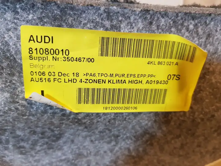 Audi e-tron (2018 - ) 4KL863021A Ковролин салона — фото 6