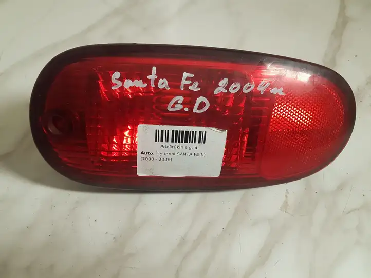 Hyundai Santa Fe (2000 - 2005) 92406260 Задний противотуманный фонарь — фото 1