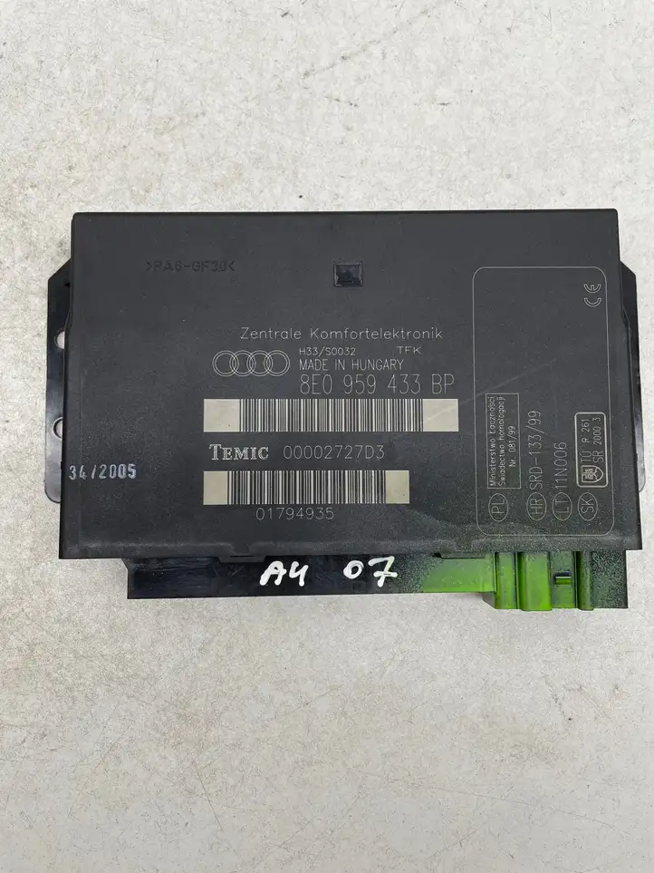 Audi A4 S4 B6 8E 8H (2000 - 2006) 8E0959433BP Модуль комфорта — фото 1