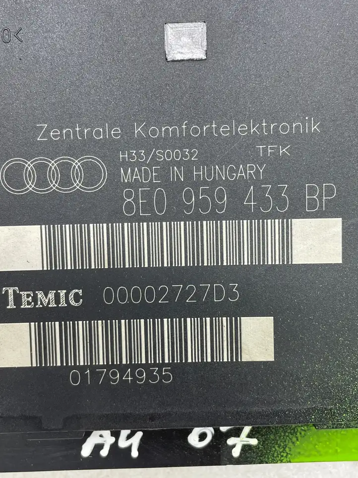 Audi A4 S4 B6 8E 8H (2000 - 2006) 8E0959433BP Модуль комфорта — фото 4
