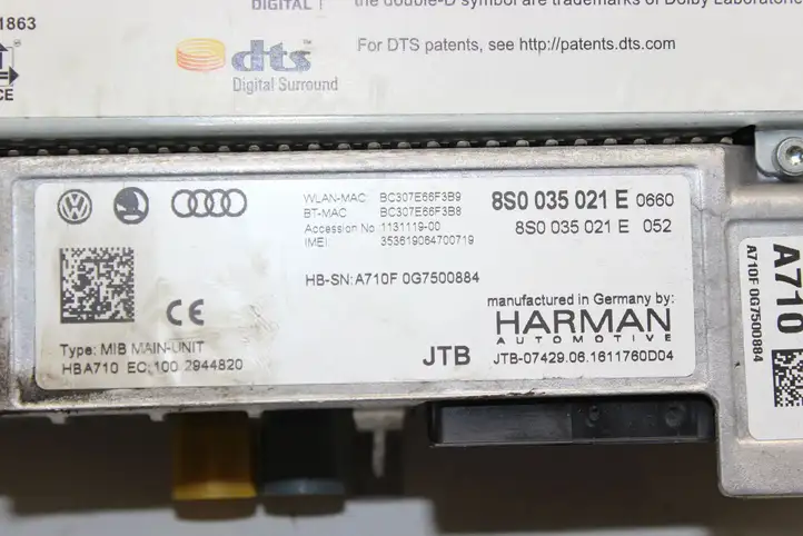 Audi TT TTS RS Mk3 8S (2014 - 2018) 8S0035021E Магнитола / мультимедийная система — фото 7