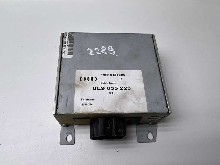 8E9035223 Audi A4 S4 B6 8E 8H Garso stiprintuvas