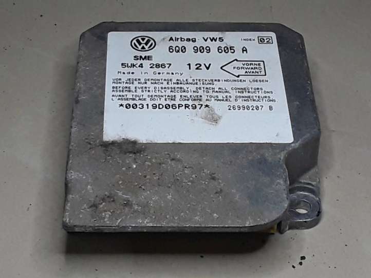 6Q0909605A Volkswagen Golf IV Oro pagalvių valdymo blokas