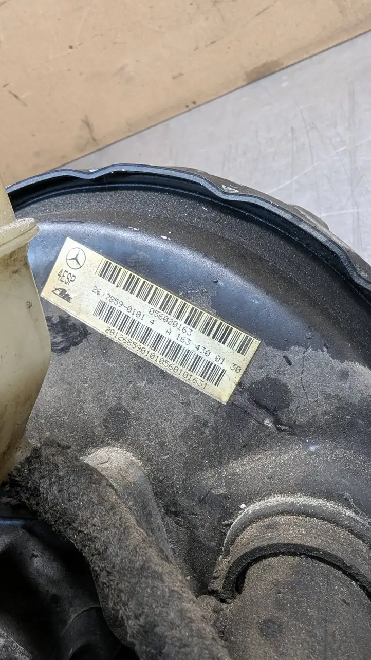 Mercedes-Benz ML W163 (1997 - 2005) A1634300130 Вакуумный усилитель тормозов — фото 6