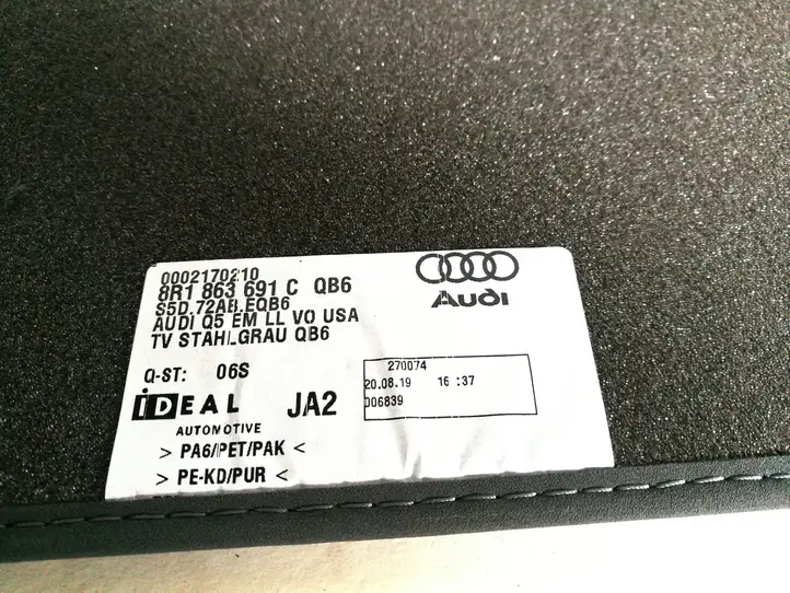 Audi Q5 SQ5 (2008 - 2012) 8R1863691C Передний коврик салона — фото 3