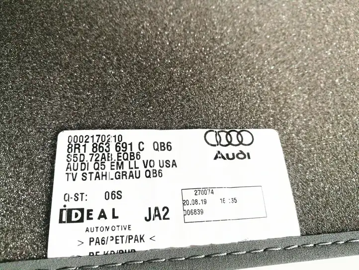 Audi Q5 SQ5 (2008 - 2012) 8R1863691C Передний коврик салона — фото 4