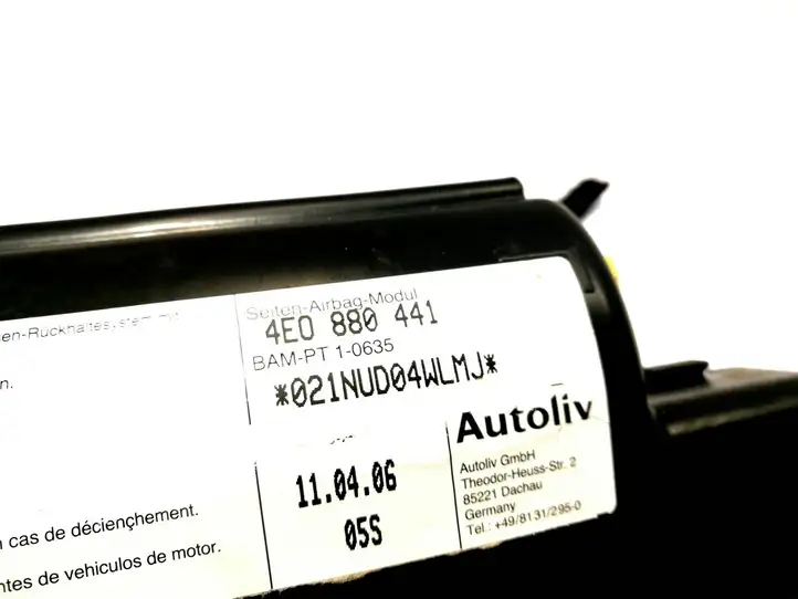 Audi A8 S8 D3 4E (2002 - 2005) 4E0880441 Подушка безопасности сиденья — фото 2